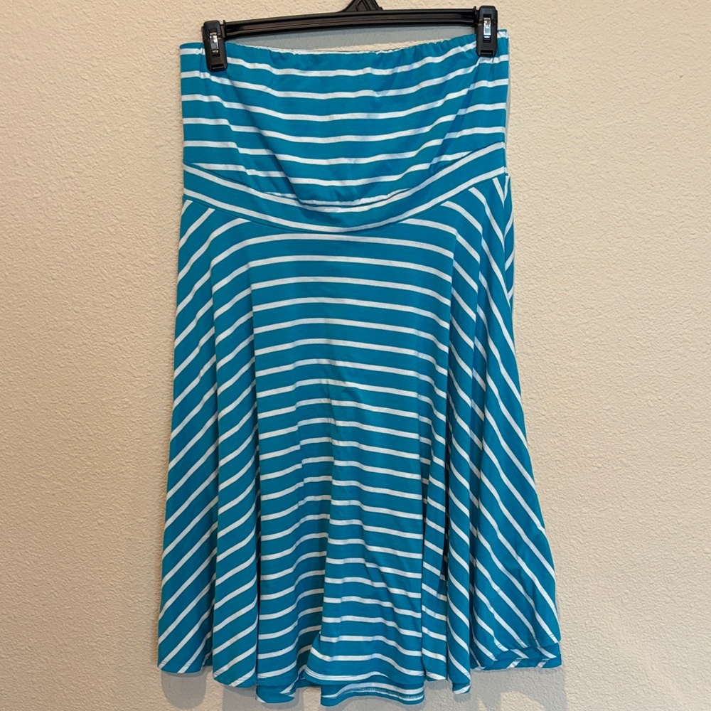 Torrid 0X Striped Blue and White Women's dress